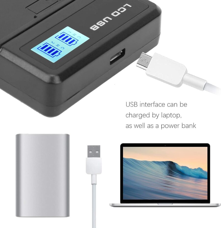 Dual slot battery charger for Canon LP-E6 - Image 8