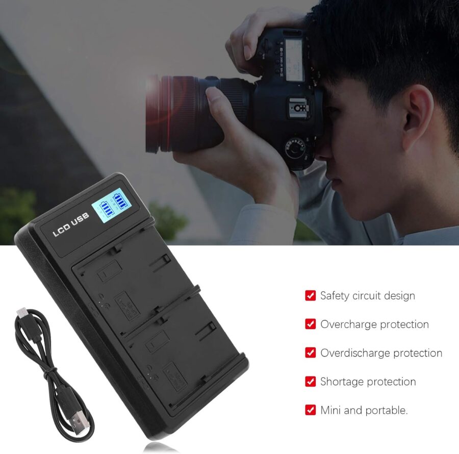 Dual slot battery charger for Canon LP-E6 - Image 6