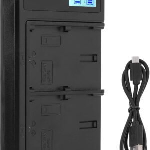 Dual slot battery charger for Canon LP-E6