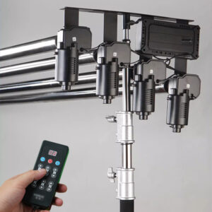 4 Roller Electric Automatic Motorized Background Backdrop Holder Support Wall and Ceiling Mount for Studio Photography
