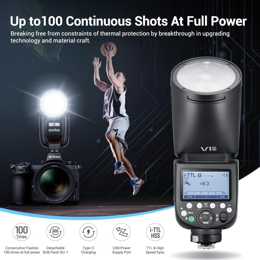 Godox V1Pro Nikon Speedlight Flash Kit - Image 4