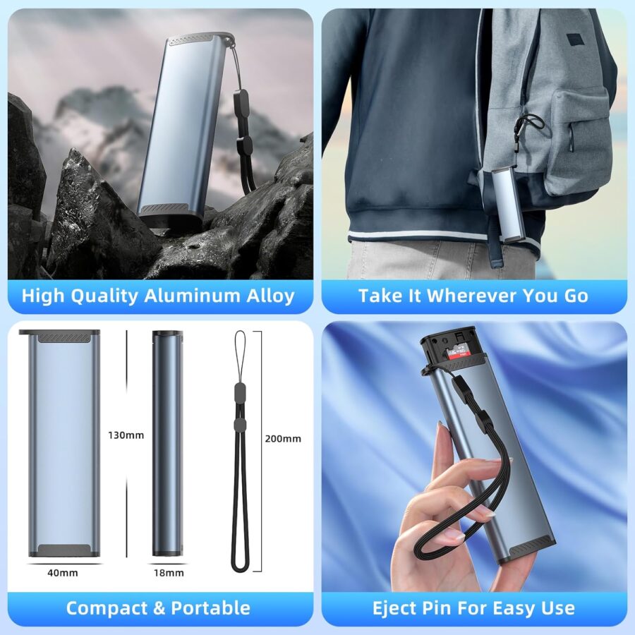 9 in 1 SD Card Reader with USB3.0 Type C SD/TF/Sim Card Carrying Case Holder for sale in Nairobi, Kenya - Image 8