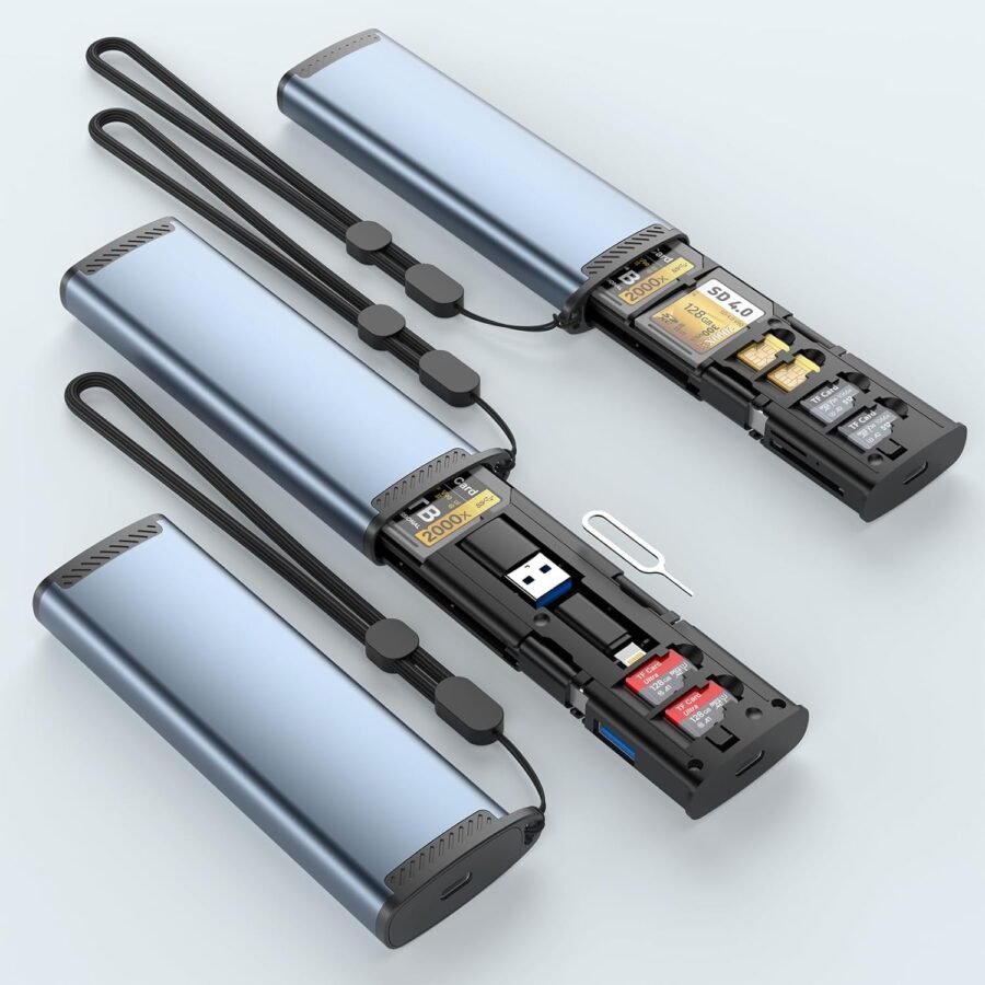 9 in 1 SD Card Reader with USB3.0 Type C SD/TF/Sim Card Carrying Case Holder for sale in Nairobi, Kenya - Image 3