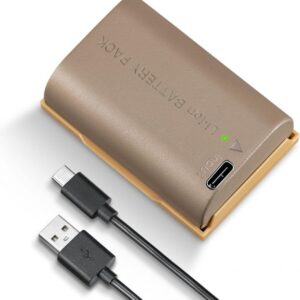 K&F Concept Canon LP E6NH Battery 2600mAh Capacity and Type C Fast Charging for Canon EOS 90D 80D 70D 5D Mark II III IV 5DS SR 6D 6D Mark II R5 R6 R6 II R7