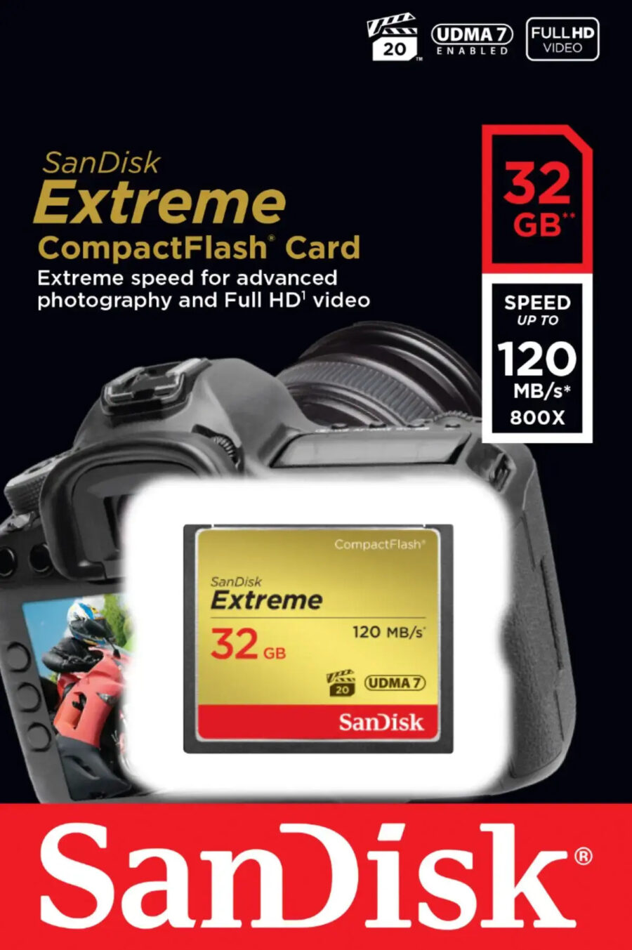 SanDisk Extreme 32GB CompactFlash Memory Card 32GB CF Card