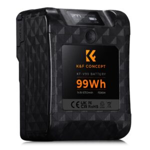V Mount Battery 99Wh Mini V-Mount Battery 6700mAh 14.8V Support 65W PD USB-C Fast Charger with D-TAP USB-A USB-C BP OLED Screen for Cameras and Camcorders