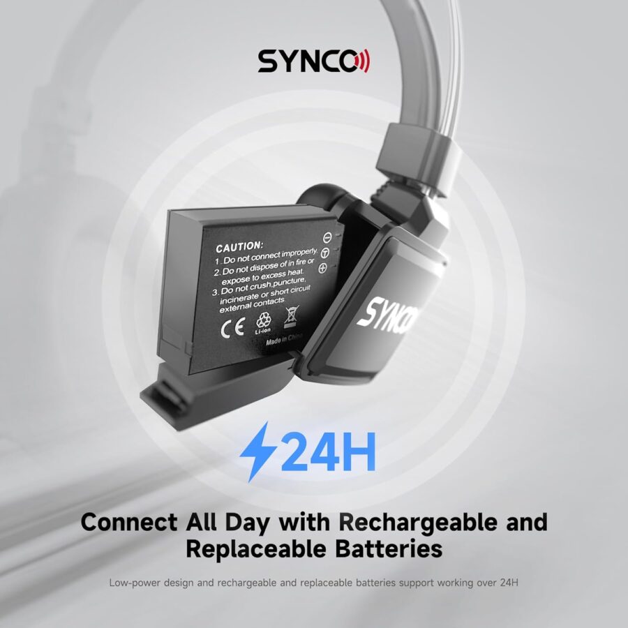 SYNCO XTalk X5 Wireless Intercom Headset Full Duplex Random Master Device Design for Team Communication