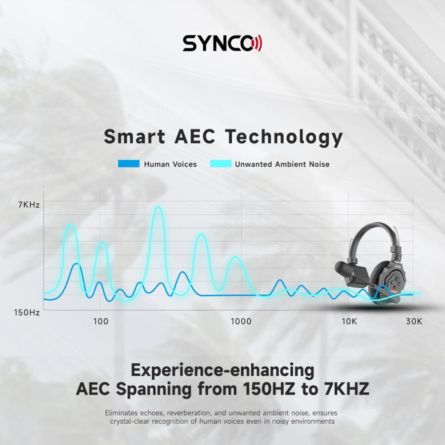 SYNCO XTalk X5 Wireless Intercom Headset Full Duplex Random Master Device Design for Team Communication