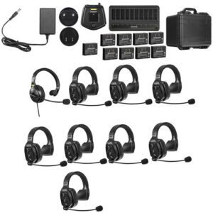 Saramonic WiTalk WT9S 9 Person Full Duplex Wireless Intercom System with Single Ear Remote Headsets