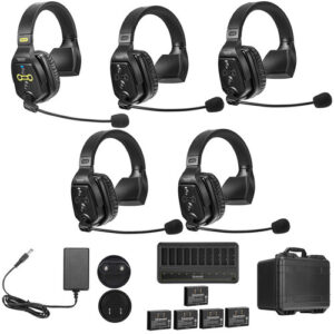 Saramonic WiTalk WT5S 5 Person Full Duplex Wireless Intercom System with Single Ear Headsets