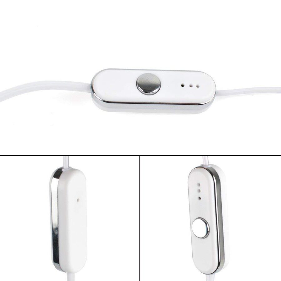 2 Pin Walkie Talkie Earpiece White transparent tube earphones with VOX voice adjustment BF-H02W-2