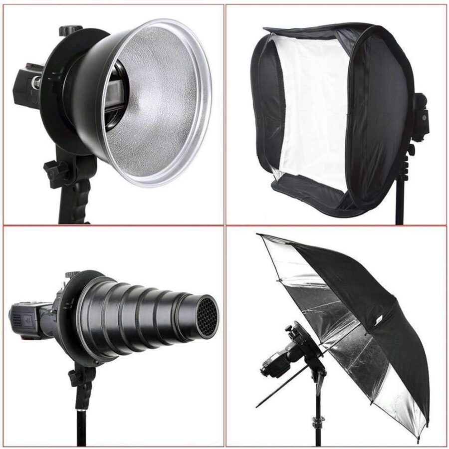 Handheld Grip S-Type Flash Bracket Bowens S Mount Holder for Speedlite Flash Light Stand Softbox