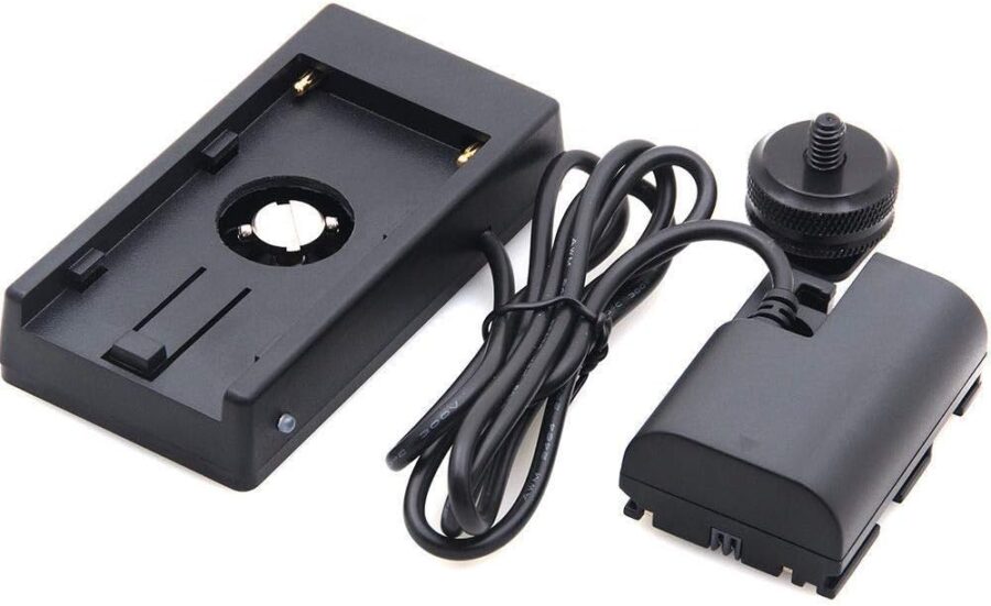 NP-F970 Battery Adapter Plate to LP-E6 Dummy Battery for Canon EOS R R5 R5C R6 II R7 5D2 5D3 5D4 6D 6D 7D 60D 70D II 80D 90D DSLR Camera SmallHD 501 502 702 Monitor and NP-F NP-F970 F960