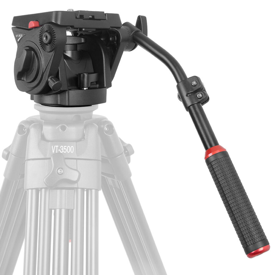 Kingjoy VT-3500 heavy-duty aluminum tripod with VT-3530 fluid head-3 section 78in 5.8kg