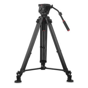 Kingjoy VT-3500 heavy-duty aluminum tripod with VT-3530 fluid head-3 section 78in 5.8kg