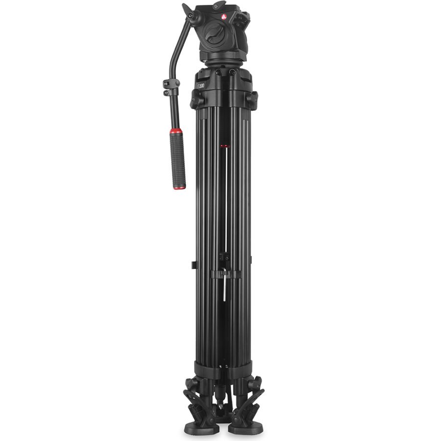 Kingjoy VT-3500 heavy-duty aluminum tripod with VT-3530 fluid head-3 section 78in 5.8kg