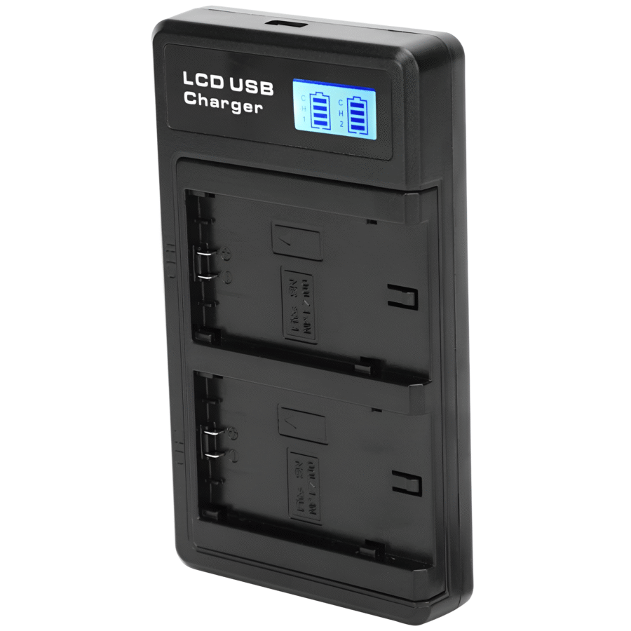Dual Slot LCD Charger for Sony NP-FZ100 Battery