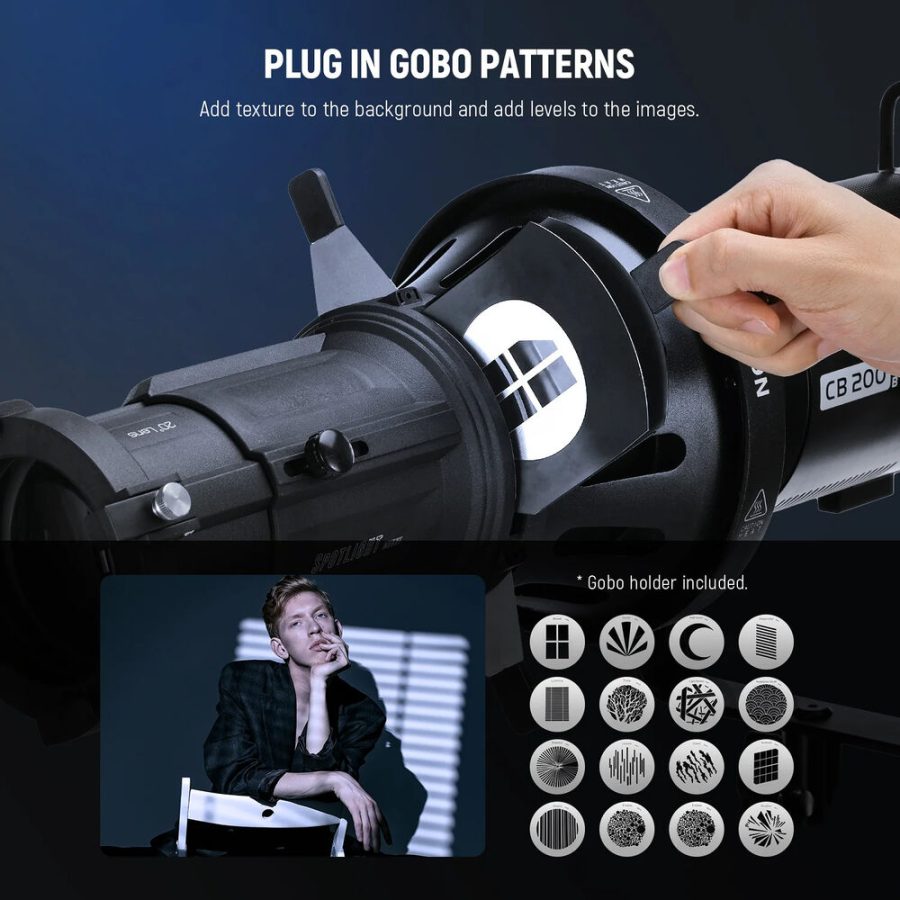 NEEWER Spotlight Snoot with 20° Projection Lens LS -39 - Image 5