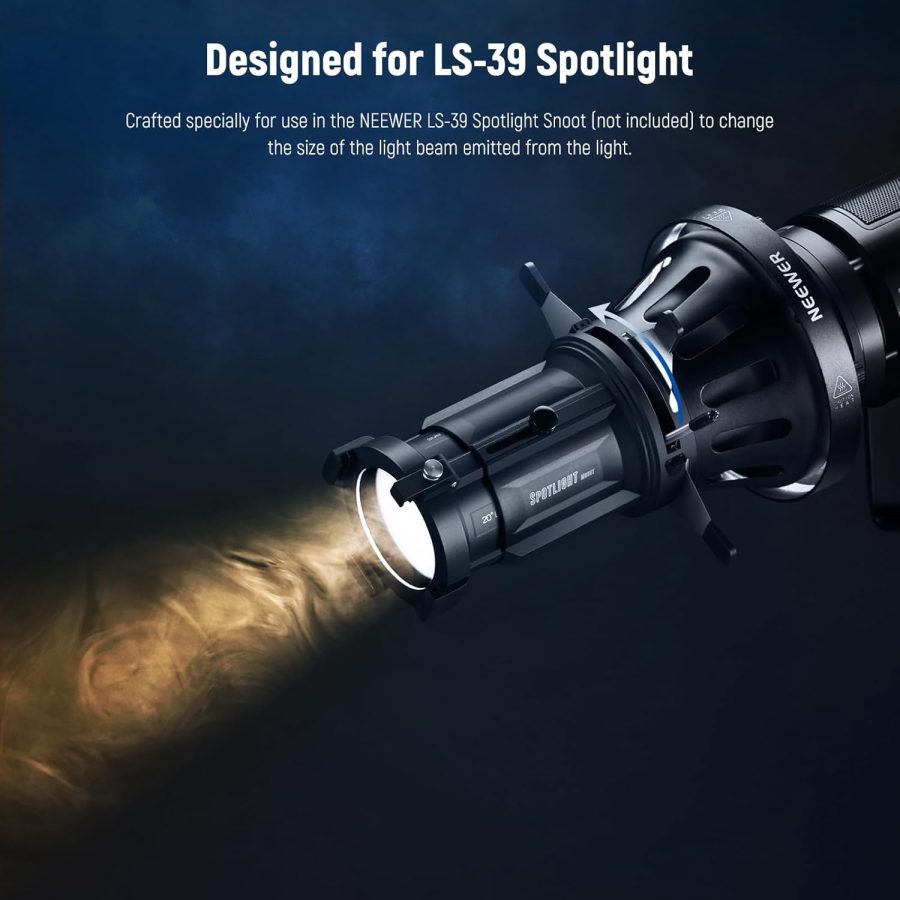 NEEWER Spotlight Snoot with 20° Projection Lens LS -39 - Image 4