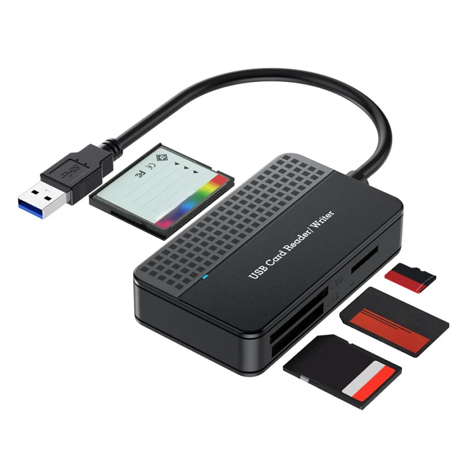 USB-C 4-in-1 Memory Card Reader with 20cm Cable