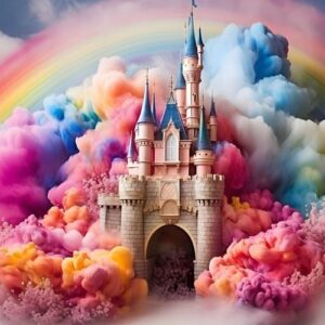 Pastel Castle Rainbow Background in Nairobi