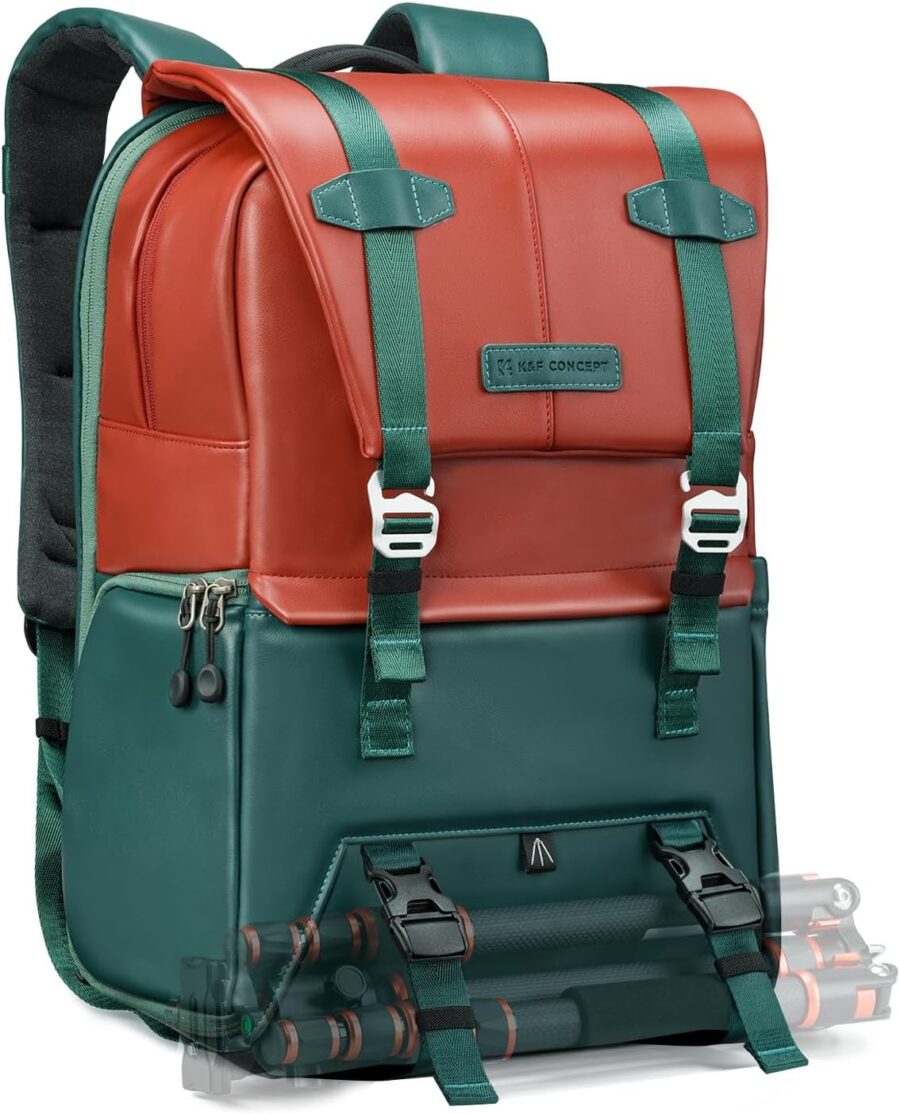 K&F Concept Urban Wander 20L Camera Backpack Green/Red