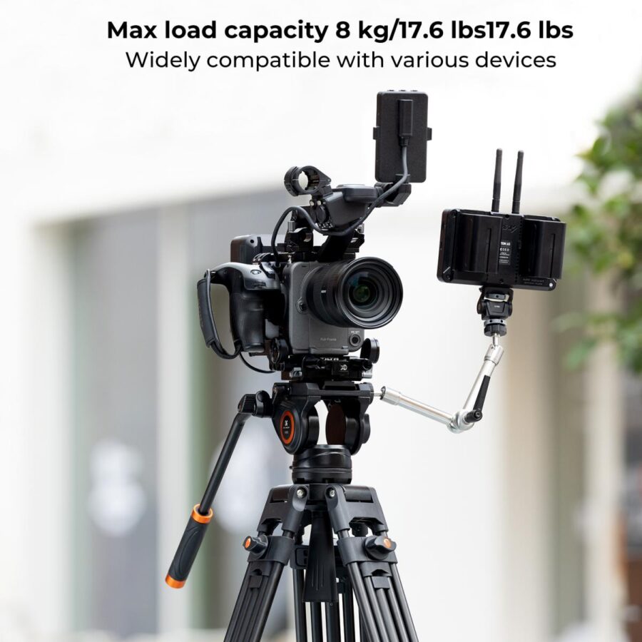 K&F Concept 72-inch Video Tripod VA18 with VH081 Fluid Head