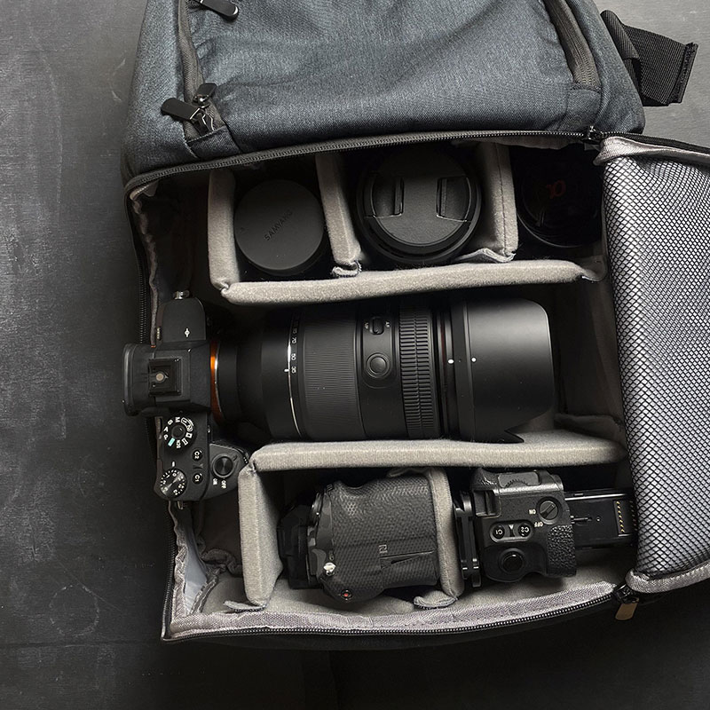 K&F Concept camera backpack with organized compartments for photography gear
