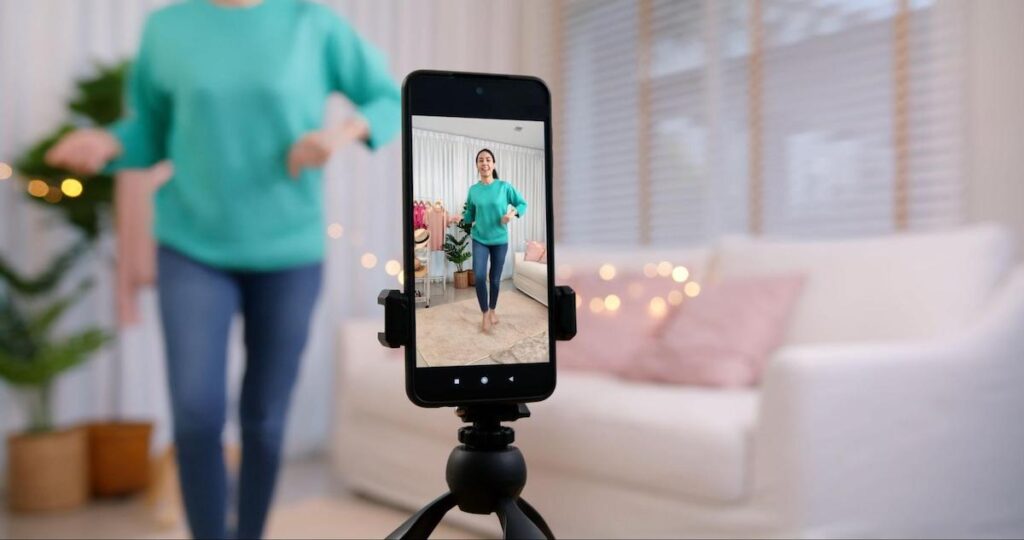 Tripod and camera setup for stable video recording in Kenya