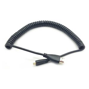 LiveGear HDMI to Micro HDMI 2.0 Coiled Cable (A-D) 120cm