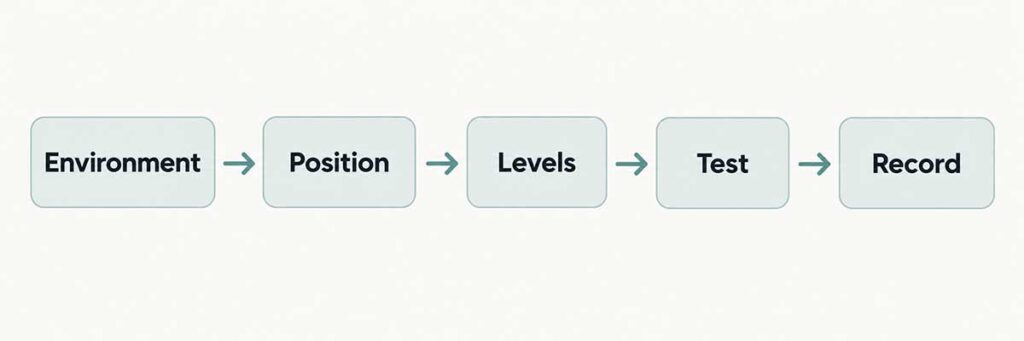 Your Video Looks Great but Sounds Bad: 7 Audio Mistakes Content Creators Make in Kenya 4 Nairobi, Kenya Five-step audio recording workflow: Environment, Position, Levels, Test, and Record.